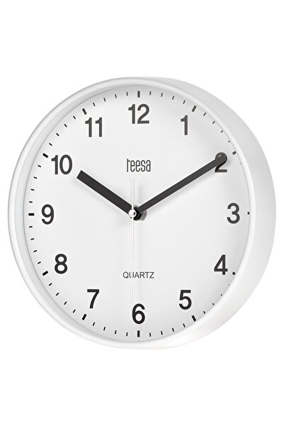 Teesa Ceas de perete, mecanism quartz, diametru 20 cm, Alb, 1 x AA