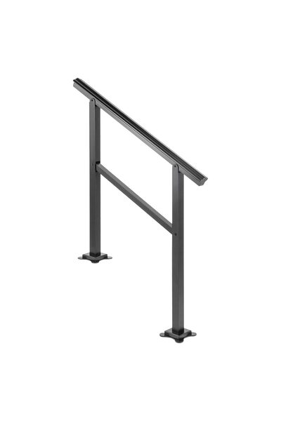 Vivatechnix Balustrada 2-3 trepte, Aluminiu, Negru Mat, Inaltime 89.5 cm, lun...