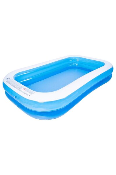 OEM Piscina gonflabila pentru copii, Dimensiune 305x183x50 cm, Albastru/Alb, ...