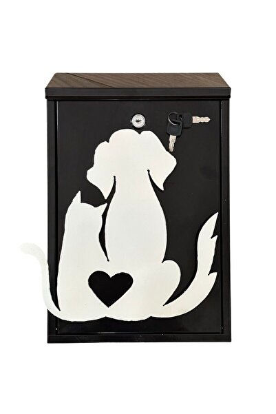 Vivatechnix Cutie postala Cat&Dog KRO-1240, otel, 400x250x100mm, Negru/Alb, 2...