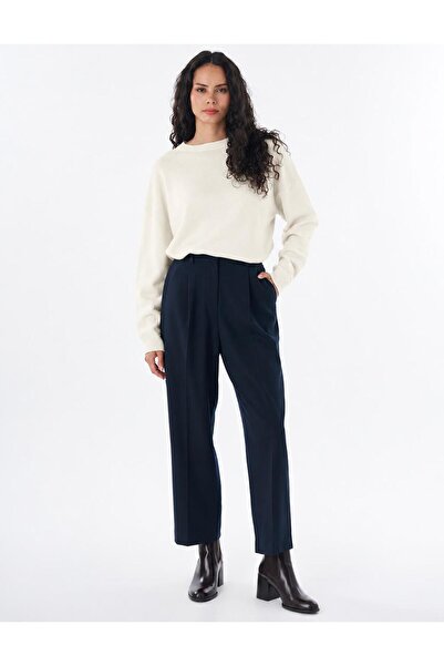 Kayra Pleated High Waist Trousers Black