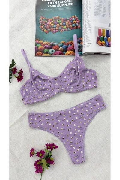 Lady's First Balenli Pamuklu Kaşkorşe Sütyen Takımı