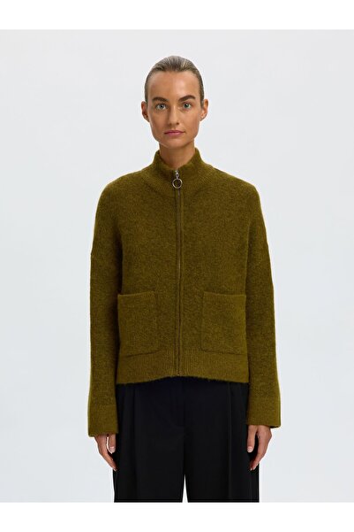 SELECTED Strickjacke Wollgemisch
