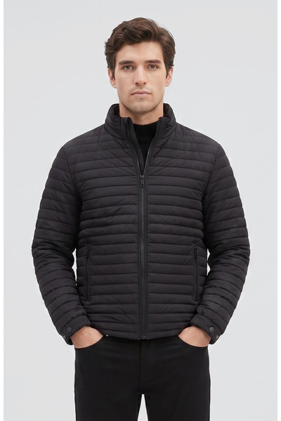 Network Siyah Puffer Mont