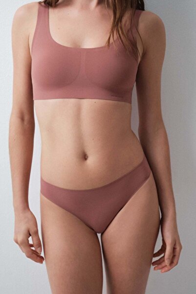 Women'secret Pink microfibre ribbed classic panty