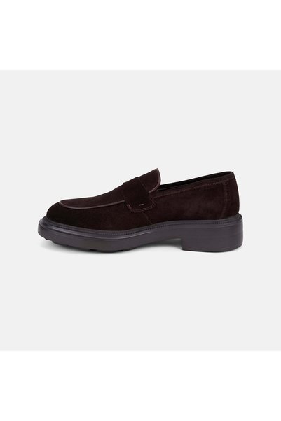 Desa Erkek Koyu Kahve Bant Detaylı Süet Loafer