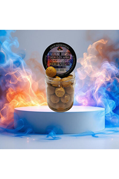 AQUA CARP Boilies Semi-Soluble Hook Dipuit 20MM Honey & Corn 150GR