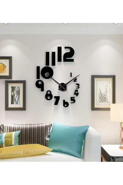 Arabest DIY 3D Frameless Large Wall Clock,Silent Quartz Mirror Surface Art De...