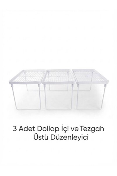 Turkco Organizator de blat și dulap din plastic, cu picioare pliabile (23,5x3...