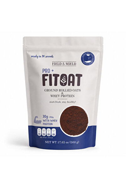 field&mield Pro+ Fitoat Whey Proteinli Kakaolu Öğütülmüş Yulaf Ezmesi Tozu 500 g