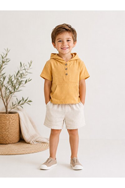 Heaven Ephesus Muslin Boy's Hooded Suit-6060-1