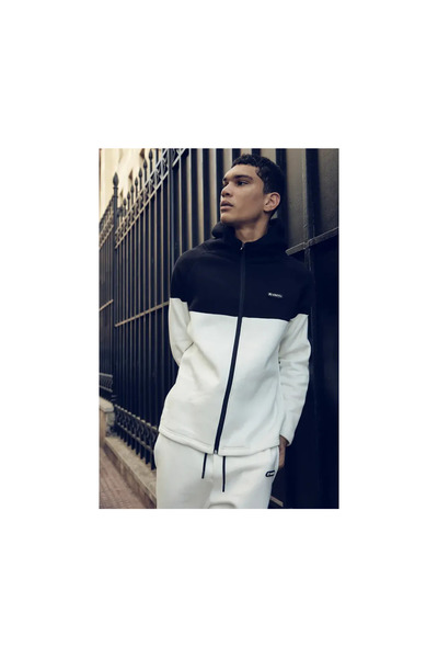VINYL ART CLOTHING Λευκό μπουφάν βινυλίου με βαμβακερές λεπτομέρειες, κανονικ...