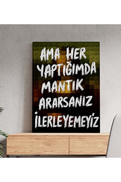 Bk Gift Vintage Klasik Sanat Esprili Sözlü Dekoratif Kanvas Tablo - 18