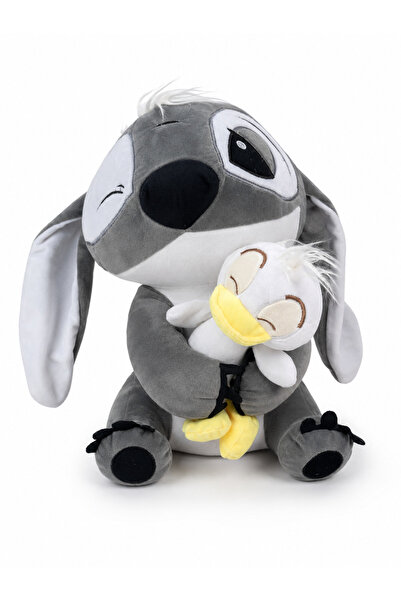 farddad Stitch Tarzı Kucağında Minik Ördekli Peluş Oyuncak, Yumuşak Uyku Arka...