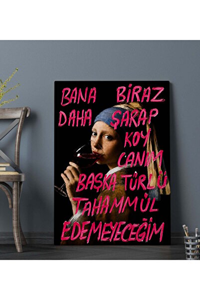 Bk Gift Vintage Klasik Sanat Esprili Sözlü Dekoratif Kanvas Tablo - 4
