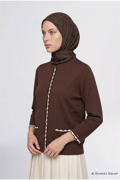 Armine Knitwear Cardigan Bitter Brown