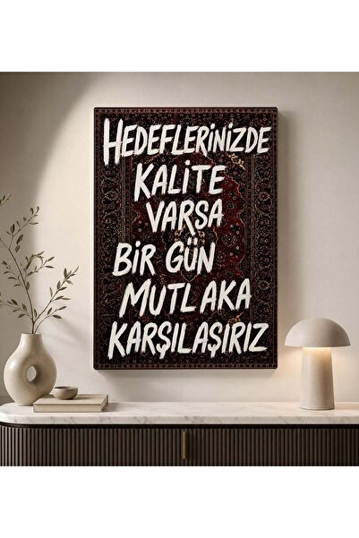 Bk Gift Vintage Klasik Sanat Esprili Sözlü Dekoratif Kanvas Tablo - 37