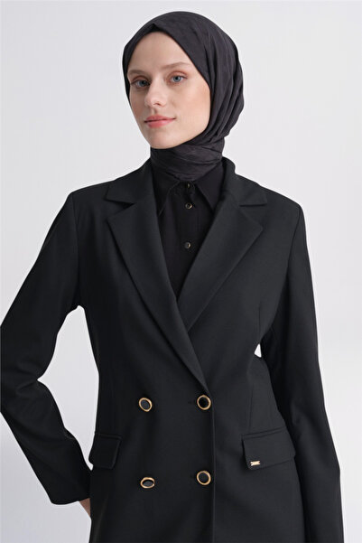 Armine Long Length Blazer Jacket Black