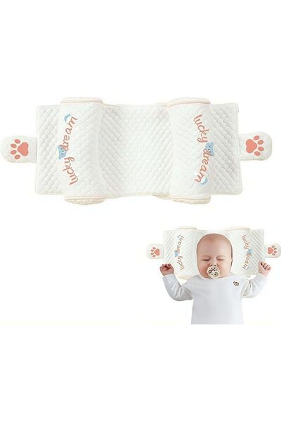 Arabest Breathable Natural Cotton Baby Support Pillow,Contoured Soft Head Sup...