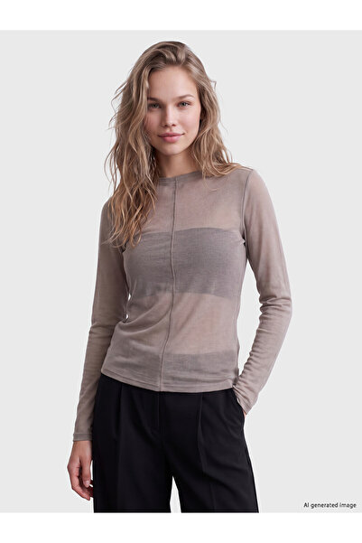 LC Waikiki Crew Neck Trnasparan Blouse