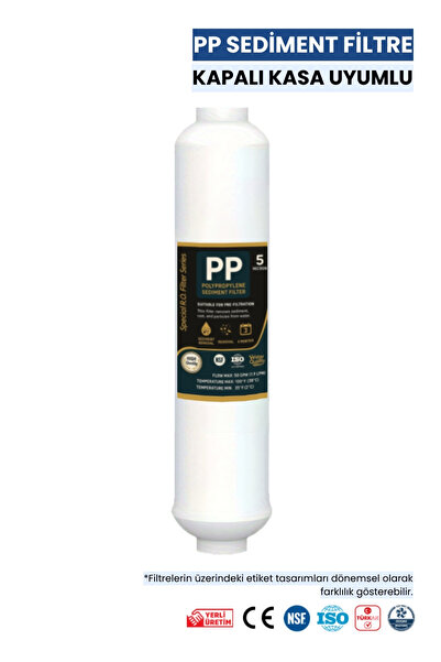 WATER GLOBAL SU ARITMA SİSTEMLERİ Su Arıtma Filtresi PP Sediment 5 Mikron Kap...