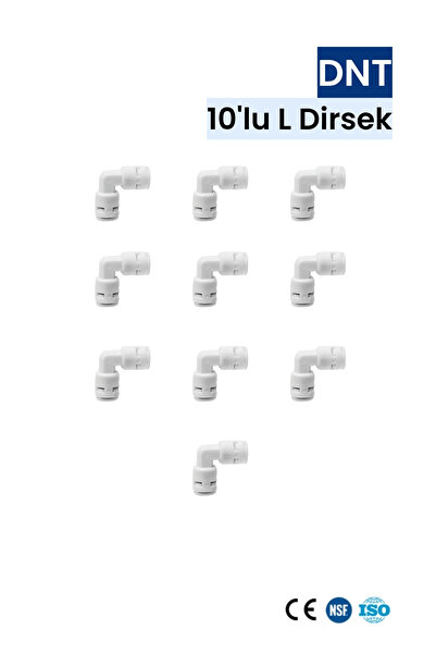 WATER GLOBAL SU ARITMA SİSTEMLERİ Su Arıtma Cihazı Quick L Dirsek 10 Adet 1/4...