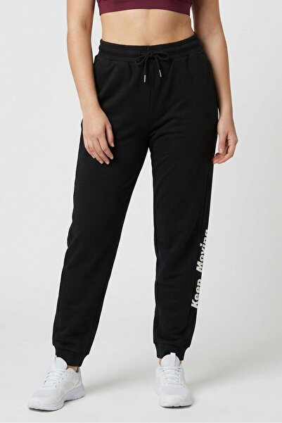Anta Women Regular Fit Outdoor Sweatpants, Black
