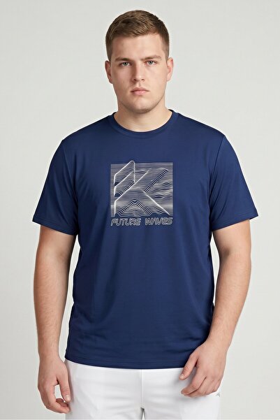 Anta Men Regular Fit Short Sleeve Training T-Shirt, Navy