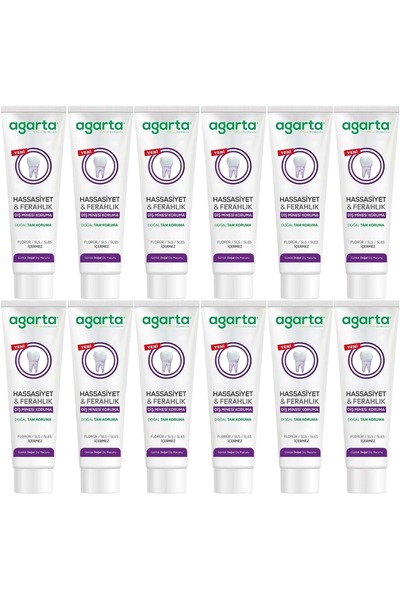 Agarta Natural Full Protection Toothpaste 90 ml Sensitivity & Freshness (Set ...