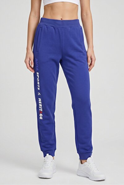 Anta Women Regular Fit Outdoor Sweatpants, Blue