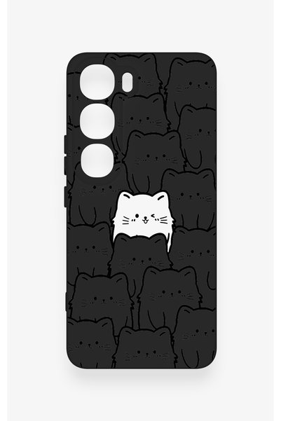 Vip Case Vivo V40 Lite 5g Compatible Many Cats Patterned Silicone Case