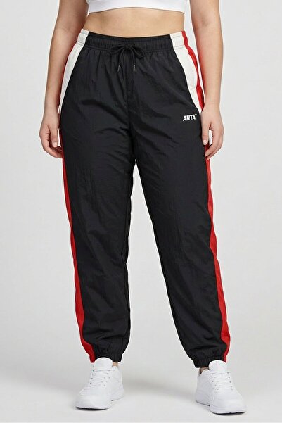 Anta Women Relax Fit Outdoor Track Pants, Black