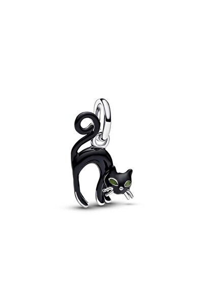 Pandora Siyah Kedi Sallantılı Charm