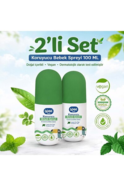 Wee Baby Koruyucu Bebek Spreyi 100 ML (Sinek Koruyucu) (2 Li Set)