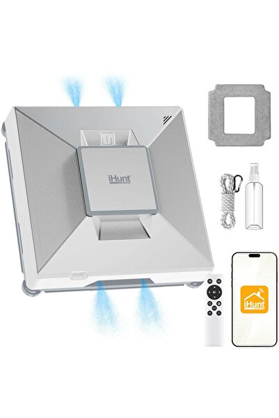 iHunt Robot curatare geamuri Window 7 SUPREME 4X Spray, 72W, 2500Pa, 4 Duze p...
