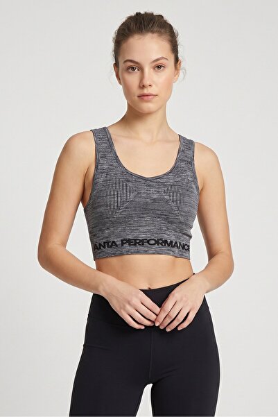 Anta Women Padded Sports Bra, Heather Grey