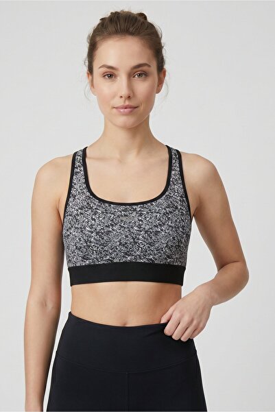 Anta Women Brand Logo Padded Sports Bra, Multicolor