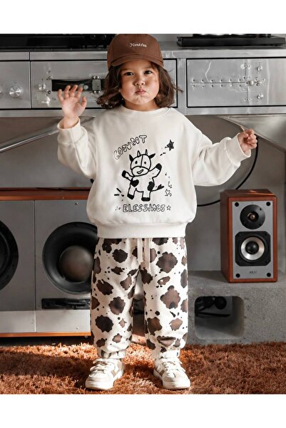 Alvadonna Unisex Front Printed Cotton Top and Bottom Set