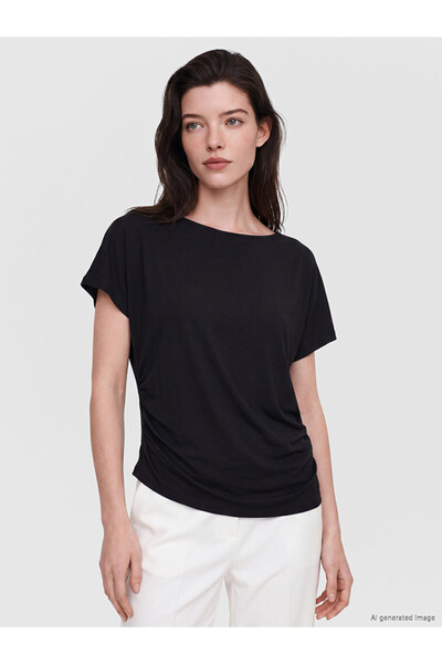 LC Waikiki I Wide Roba Collar Ruched Blouse from Freezen Store