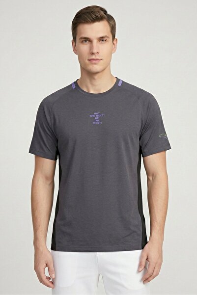 Anta Men Sportswear Fit Short Sleeve Running T-Shirt, Dark Grey