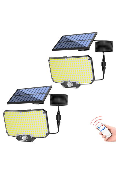 Morvena Picks Lampă solară de perete cu senzor de mișcare - lampă de exterior...