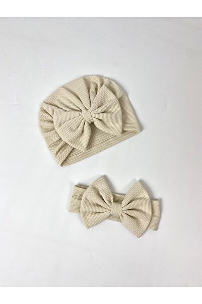 bebekyol Baby Girl Bandana and Bonnet Set
