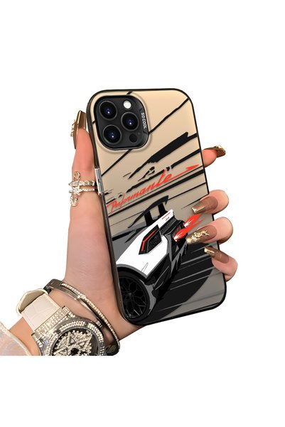 ucuc iPhone 15 Pro Compatible Stylish Racing Car Pattern Acrylic Back Panel S...