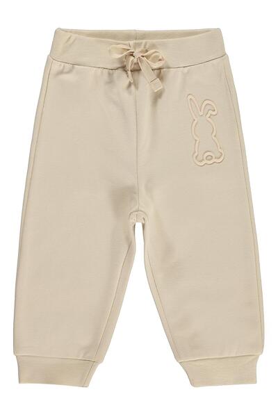 Civil Baby Rabbit Printed Basic 6-18 Months Sweatpants - Beige