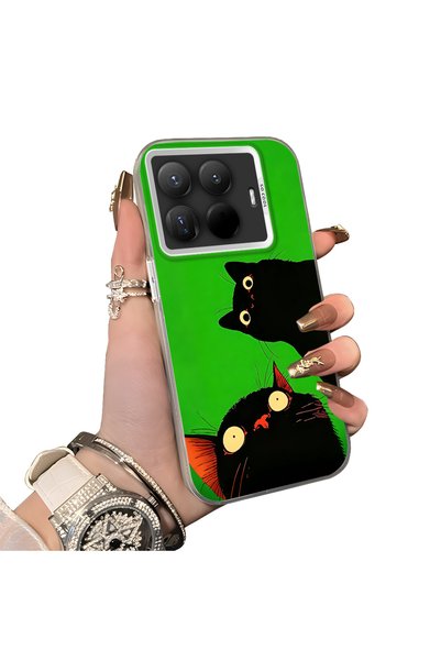 ucuc Xiaomi Mi 15t Pro Compatible Hard Acrylic Back Silicone Edge Lens Protec...