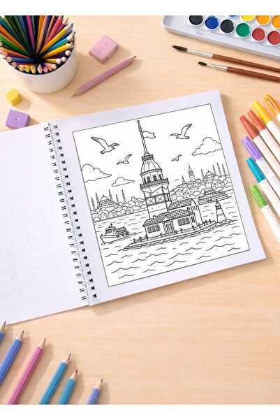 metafortoys Büyülü İstanbul Boyama Kitabı – 21x20 cm I 40 Görsel
