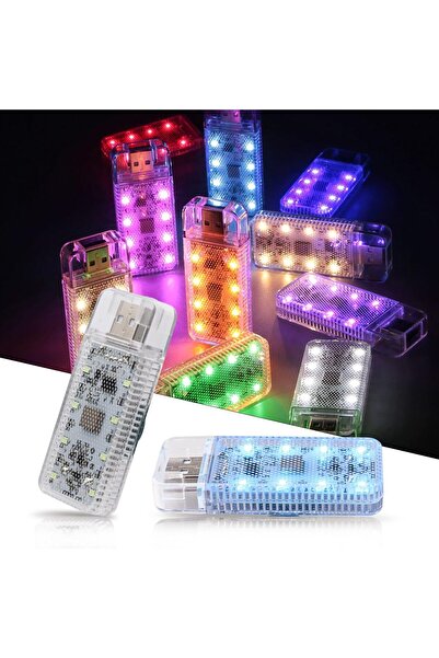 Morvena Picks 2 buc. Lumină de interior wireless USB pentru mașină - Lampă ma...
