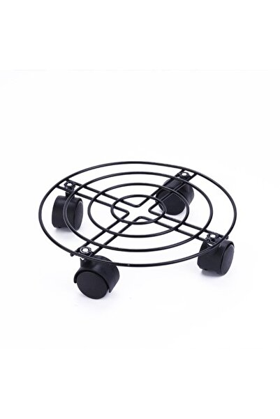 Morvena Picks Tava pentru plante pe roti metalice – 30 cm – Suport pentru pla...