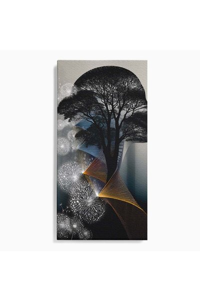 Luxcanva Tablou Canvas Silhouette Arborescenta 40x60 cm pe Sasiu Lemn Silhoue...