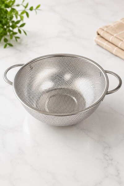 Raneel Kazançlı Alışveriş Metal Stainless Steel Strainer with Handle